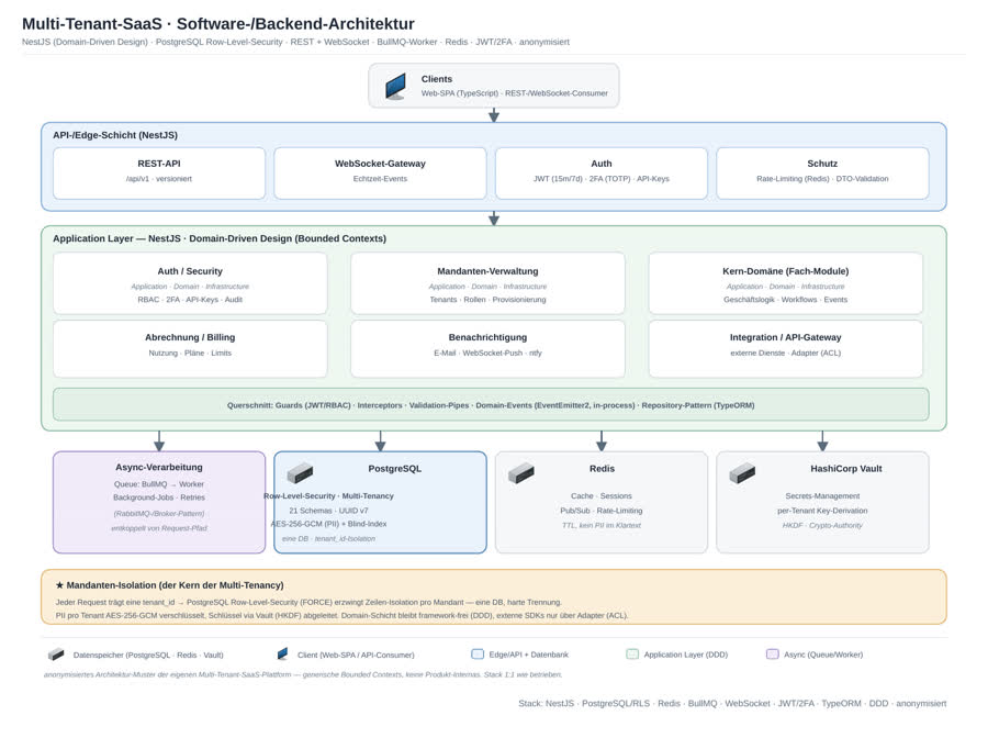 SaaS-Backend-Architekturdiagramm